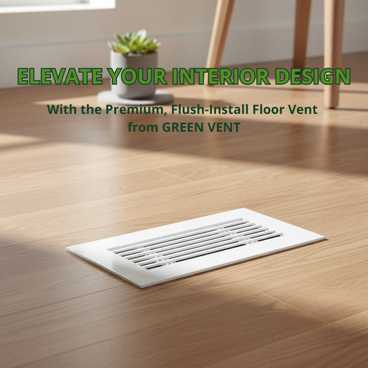 4x10 White Aluminum Floor Return Grill – Modern Design (Duct Opening)