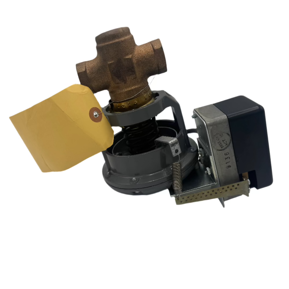 Johnson Controls V-3974 Cage Trim Cast6 Brass Valves 1/2 in, V-9502 Pneumatic Valve Actuator Positioner