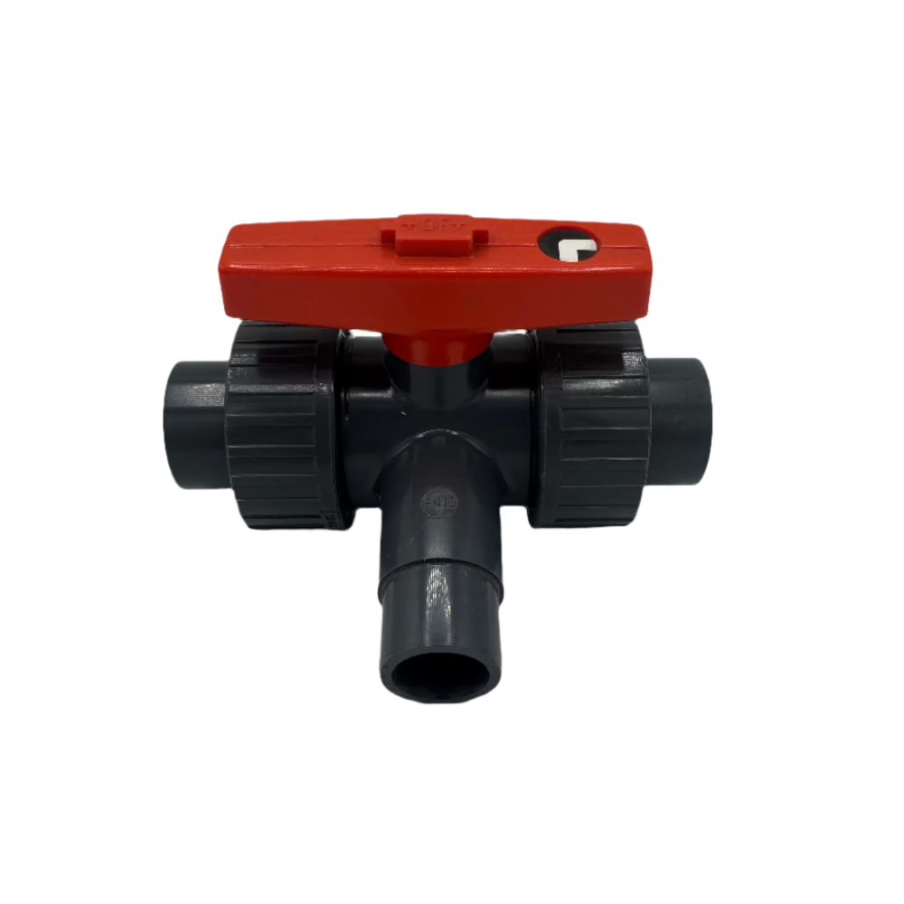 Georg Fischer +GF+ PVC 3 Way Ball Valve 3/4"