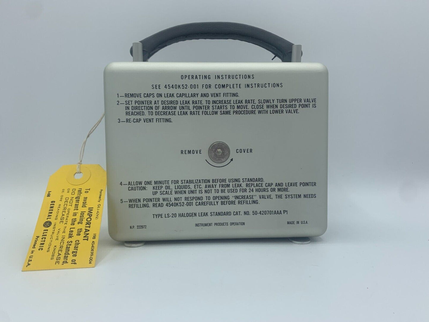 General Electric Halogen Leak Standard Type LS-20 - New (Open Box)