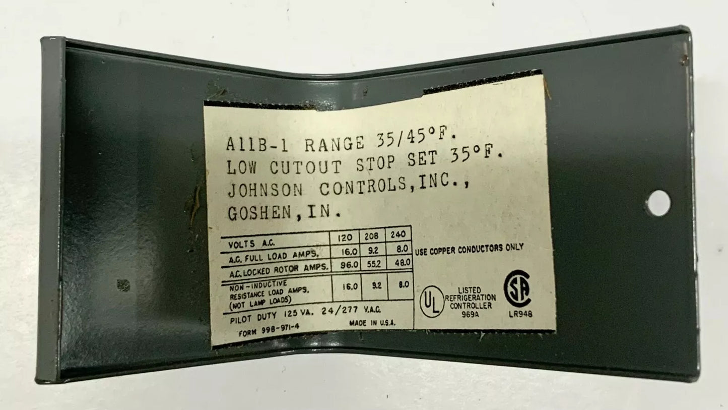 Johnson Controls A11B-1C Low Temperature Cutout