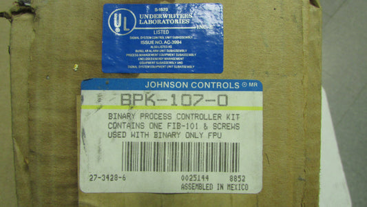 Johnson Controls BPK-107-0 Binary Process Controller Kit