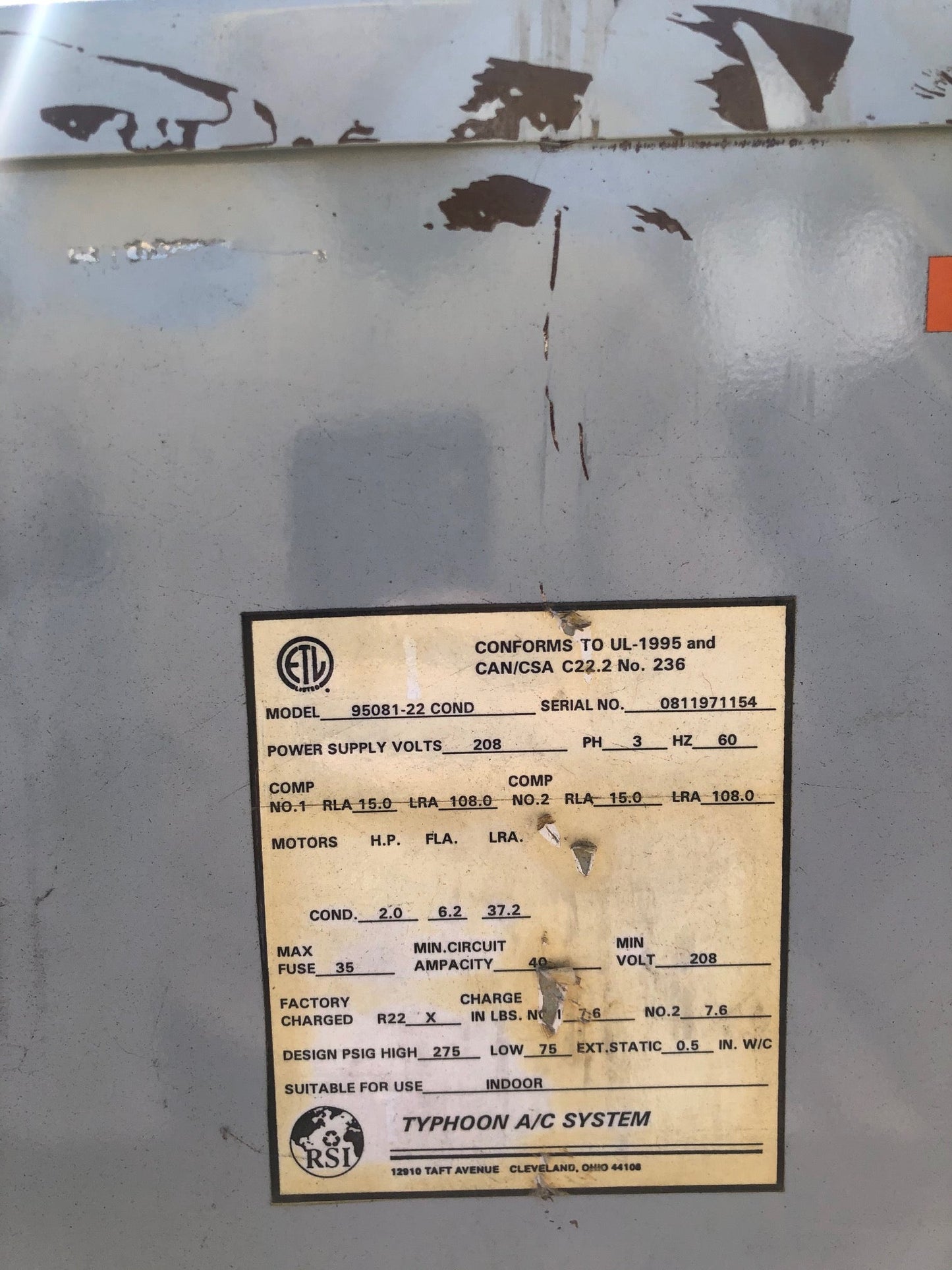 High-Performance Typhoon A/C System 7.5 Ton - Model# 95081-22