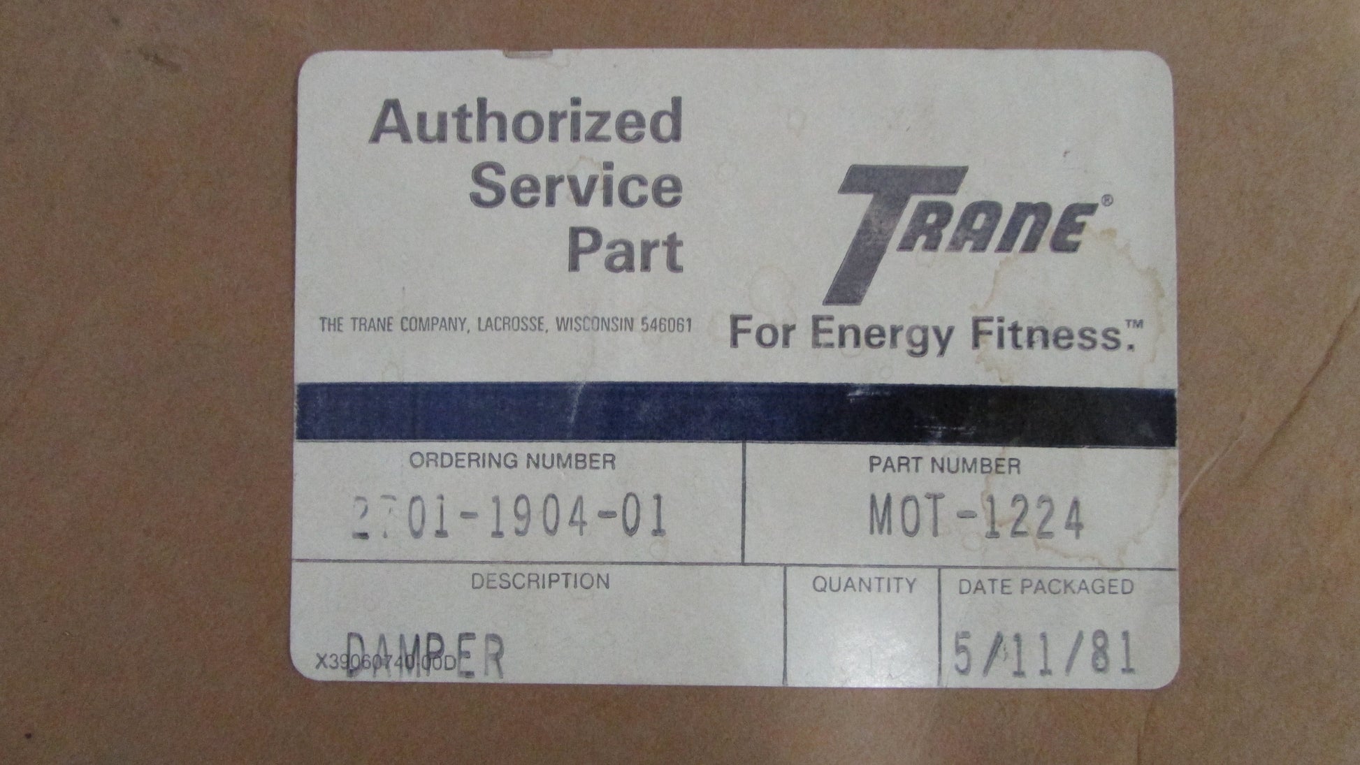 TRANE M41JCA-11 Cybertronic Johnson Controls Actuator