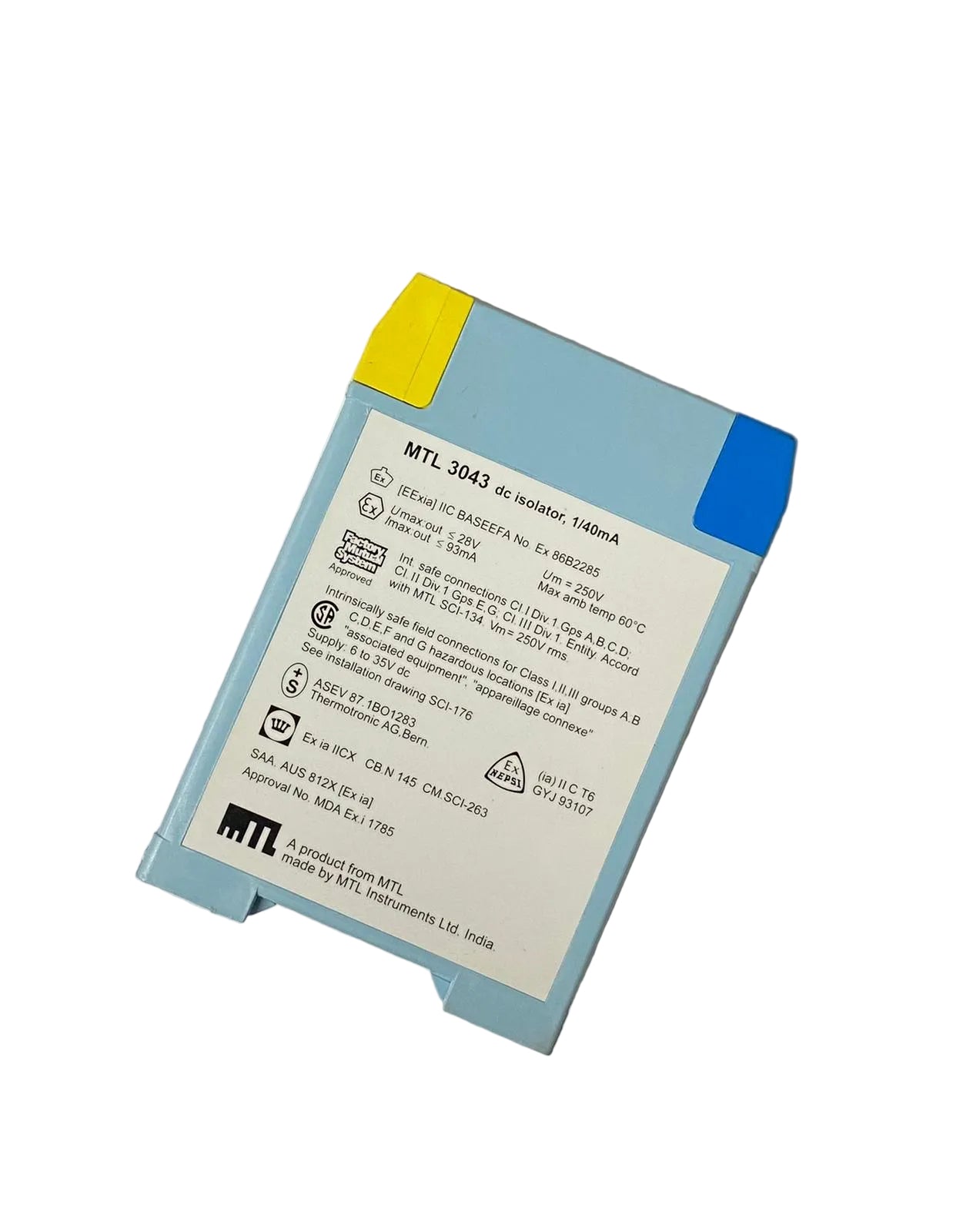 MTL Measurement Technology Ltd Instruments MTL-3043 dc isolator, 1/40mA