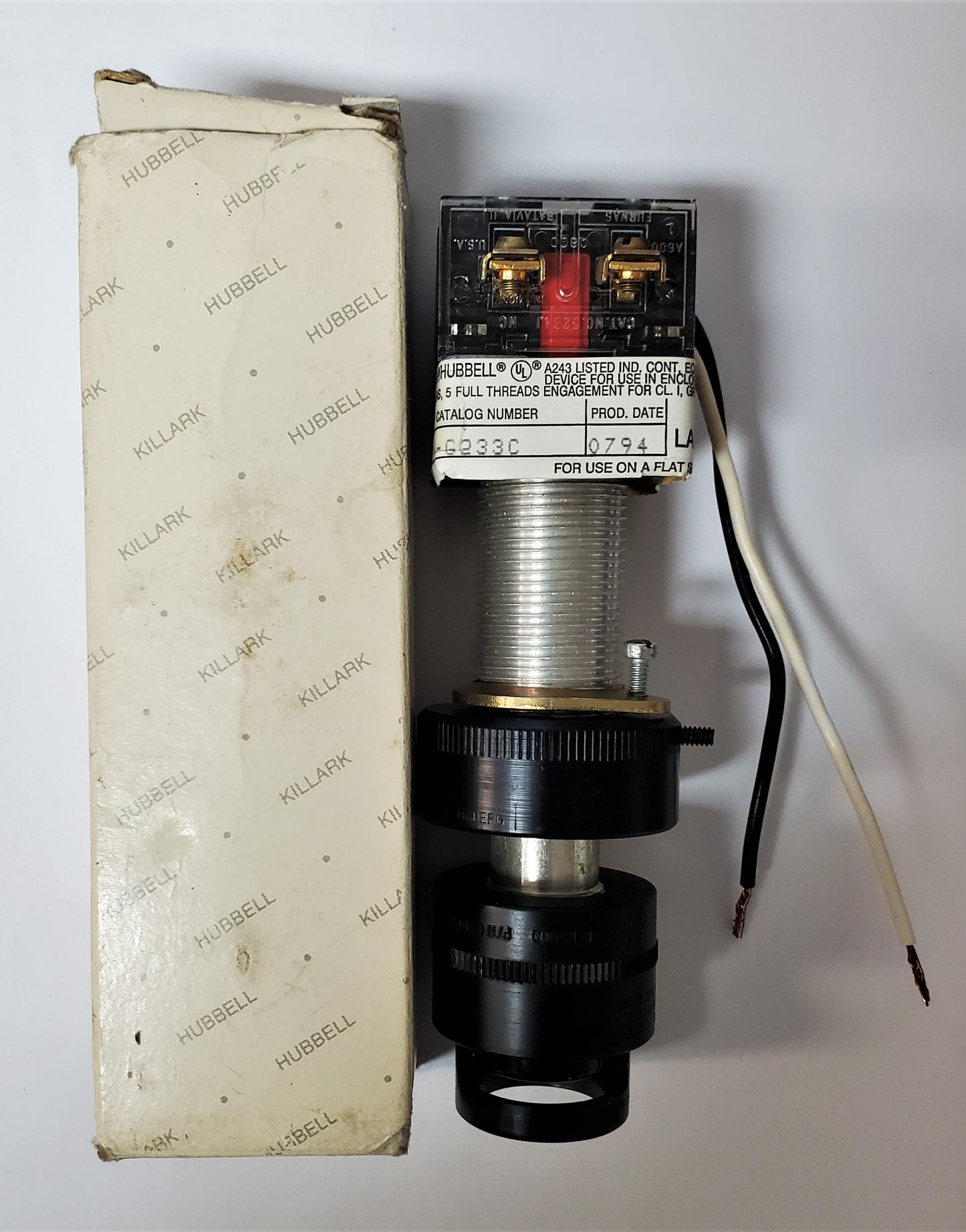 Hubbell Killark Push Button G0B4-G233C Pilot Light Operator CV04145