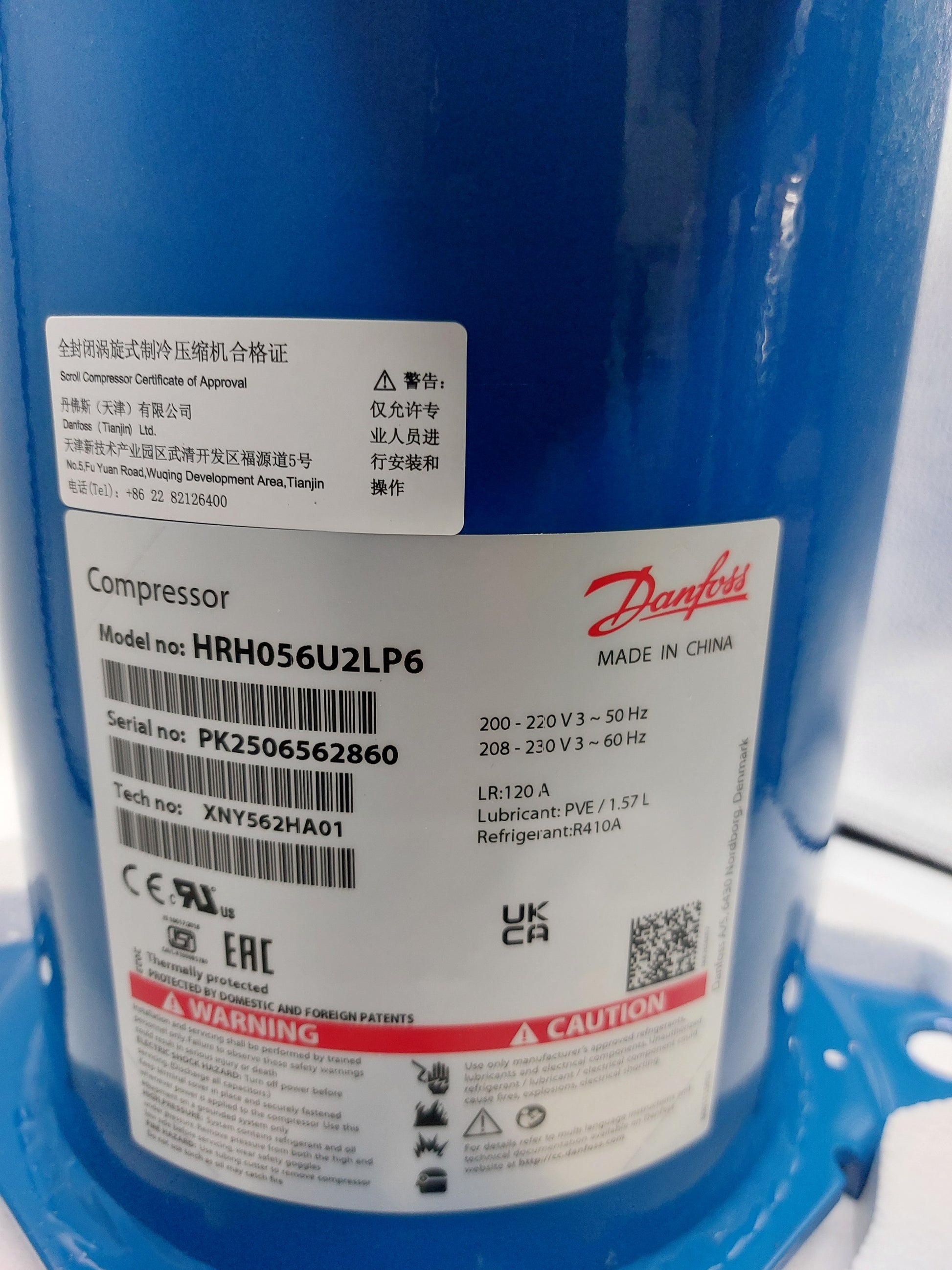 HRH056U2LP6 Danfoss Scroll Compressor