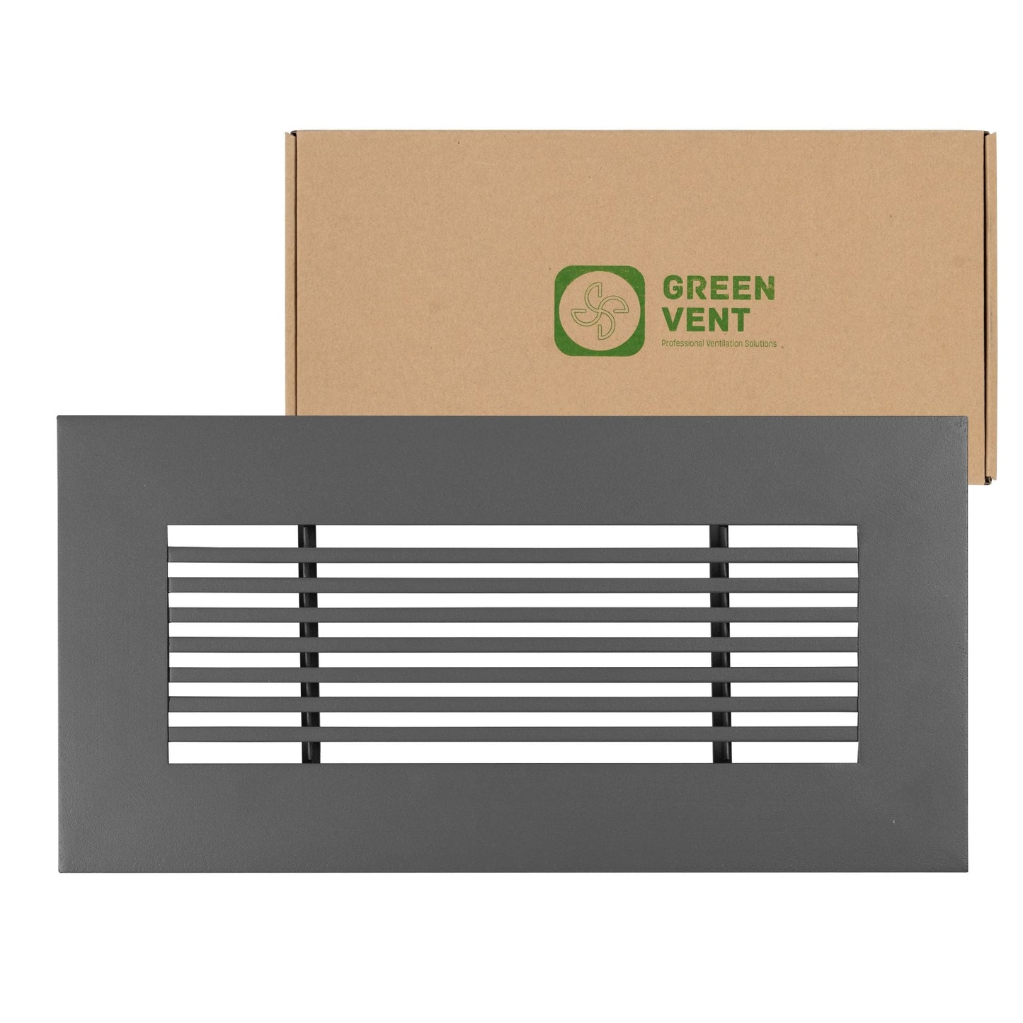 4x10 Matte Gray Aluminum Floor Return Grill – Modern Design (Duct Opening)