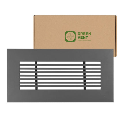 4x10 Matte Gray Aluminum Floor Return Grill – Modern Design (Duct Opening)