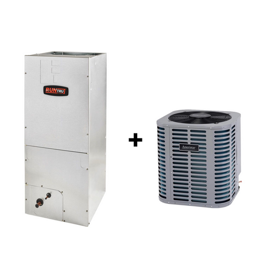 AmeriStar M4AC4036D1000A 3-Ton Condenser Unit & RUNTRU A4AH6V48A1D30A Multi-Position Air Handler