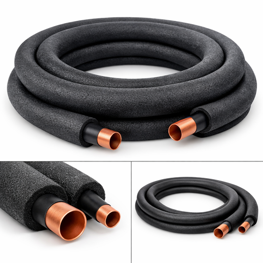 Mueller Streamline® 7/8" x 3/8" Both Insulated HVAC Line Set – Copper Refrigerant Tubing