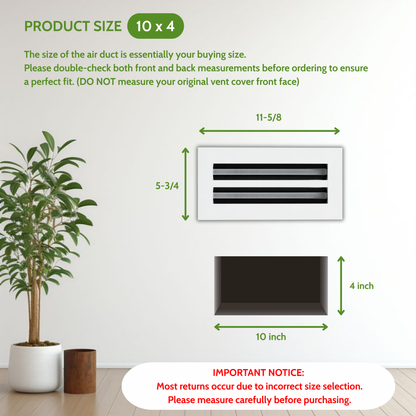 12x6 White Slim Design Aluminum Linear Slot Diffuser (Duct Opening)