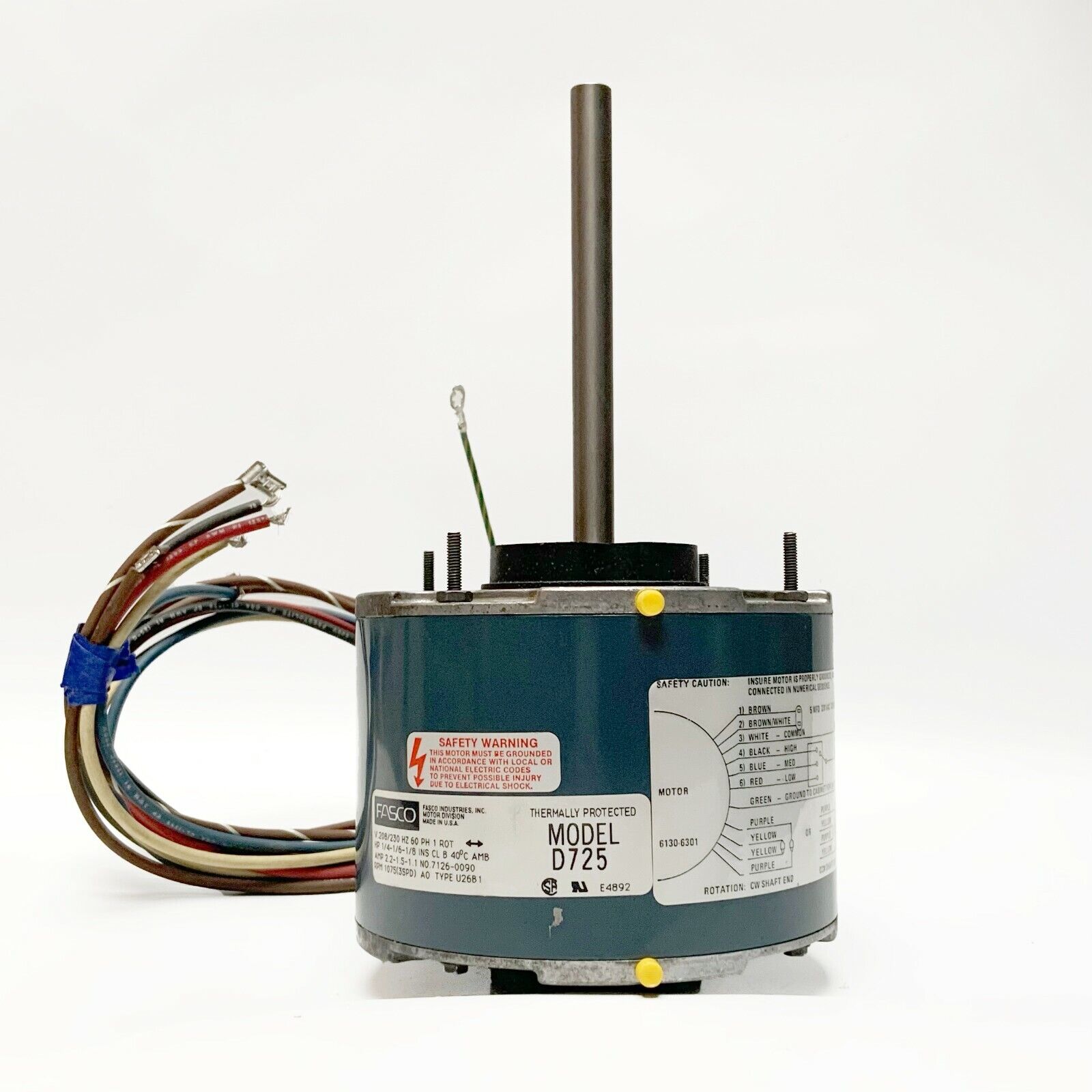 Fasco D725 Permanent Split Capacitor Motor