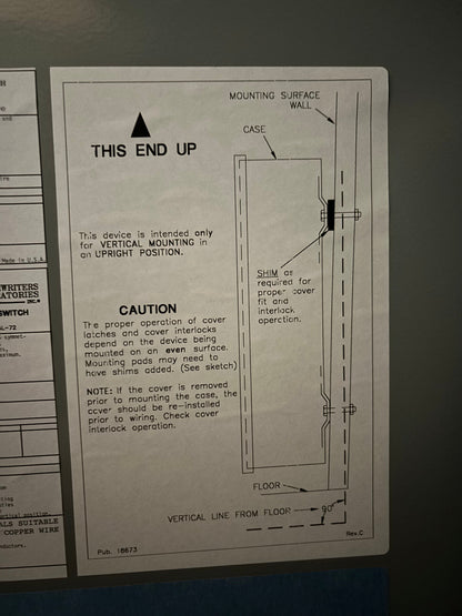 Eaton / Cutler-Hammer DH368URK Heavy-Duty, High-Capacity Industrial Power Distribution