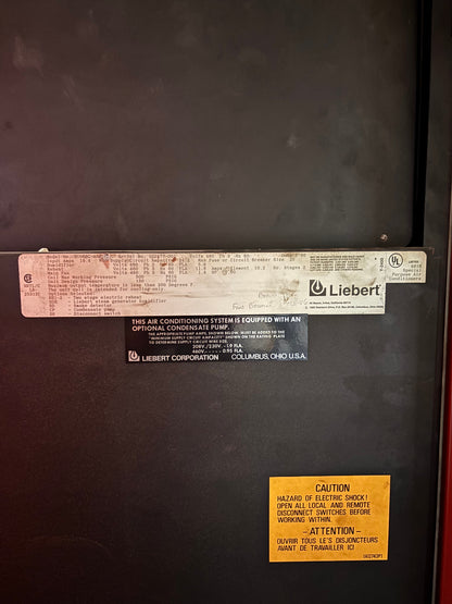 Liebert BU068C‑ASM 5 Ton 460v Upflow Chilled-Water CRAC Precision Air Conditioner