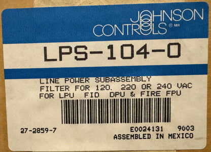 Johnson Controls LPS-104-0 Line Power Subassembly