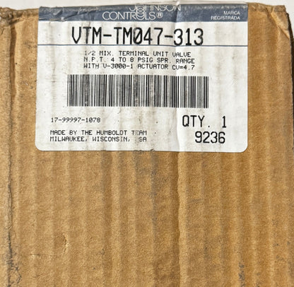 Johnson Controls VTM-TM047-313 / VG7842GT+3008D 1/2 Terminal Unit Valve