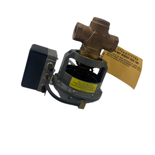 Johnson Controls V-3974 Cage Trim Cast6 Brass Valves 1/2 in, V-9502 Pneumatic Valve Actuator Positioner