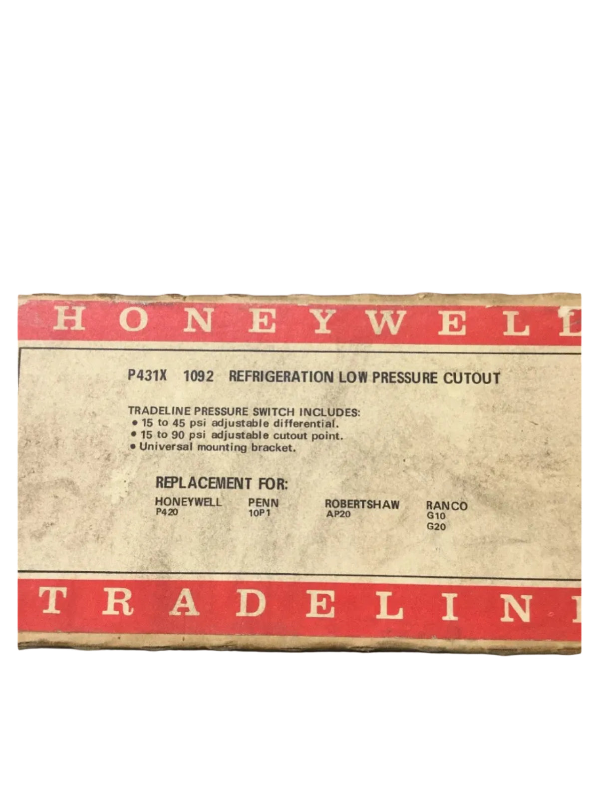 Honeywell P431x 1092 Refrigeration Low Pressure Cutout