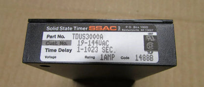 SSAC Inc TDUS3000A Solid State Timing Relay 1 Amp
