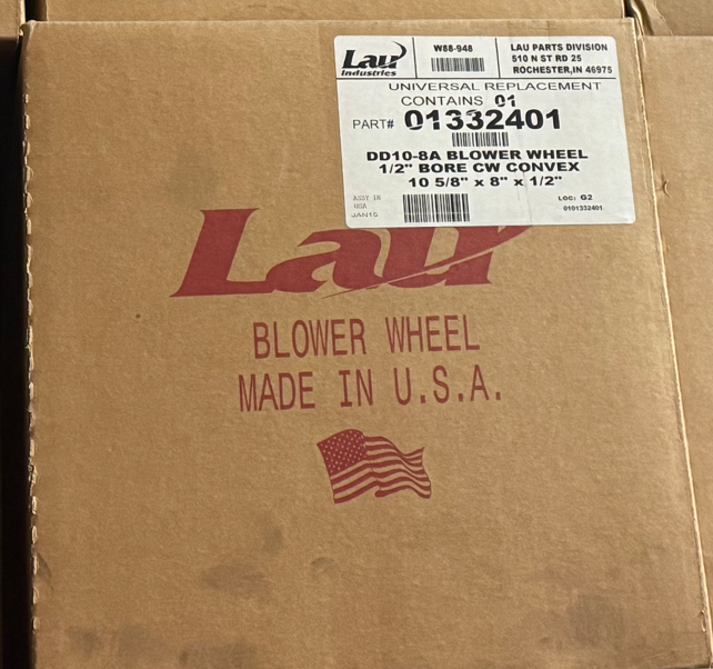 Lau Blower Wheel 01332401 CLW CV Wheel 10 5/8" x 8" x 1/2" Bore