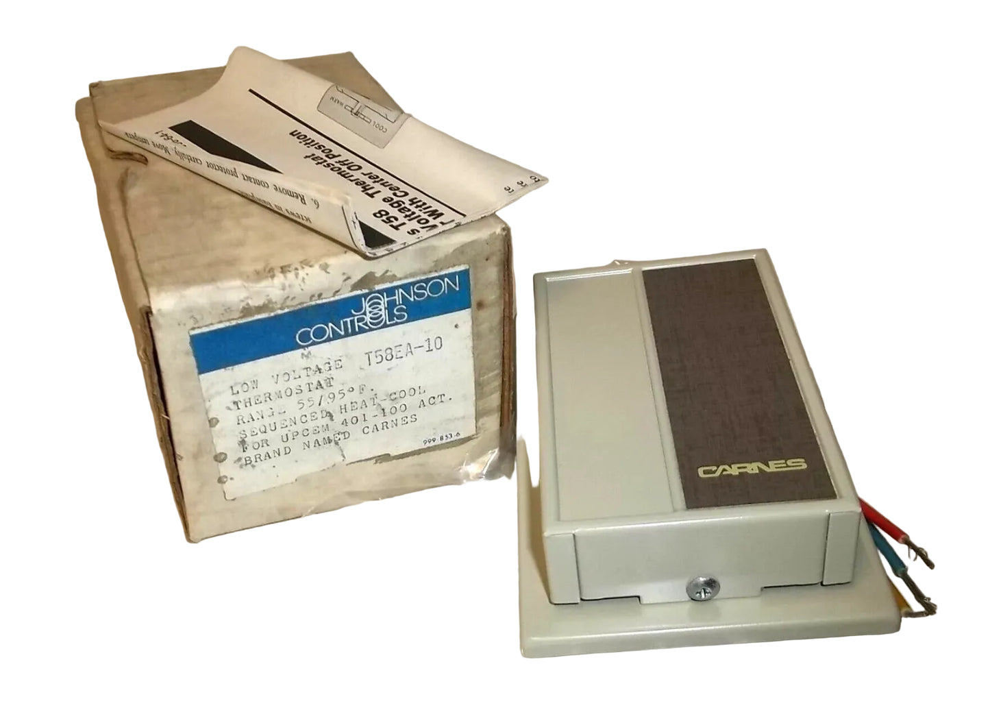 Johnson Controls CARNES UPCHEM Damper Actuator Low Voltage Thermostat T58EA-10