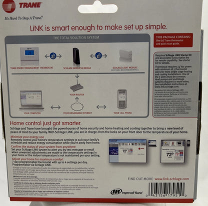 American Standard / TRANE TZ45 Z-Wave Programmable Smart Thermostat Nexia Energy Control