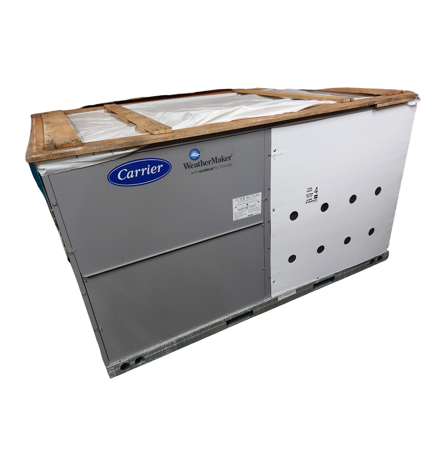 Carrier WeatherMaker 10 Ton Packaged Rooftop Gas Heat & Electric Cool Unit 48FCEM12A3A5-0A0A0