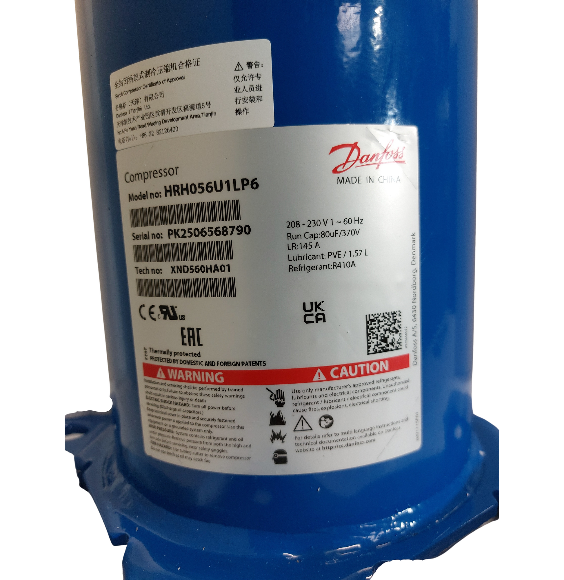 HRH056U1LP6 Danfoss Scroll Compressor