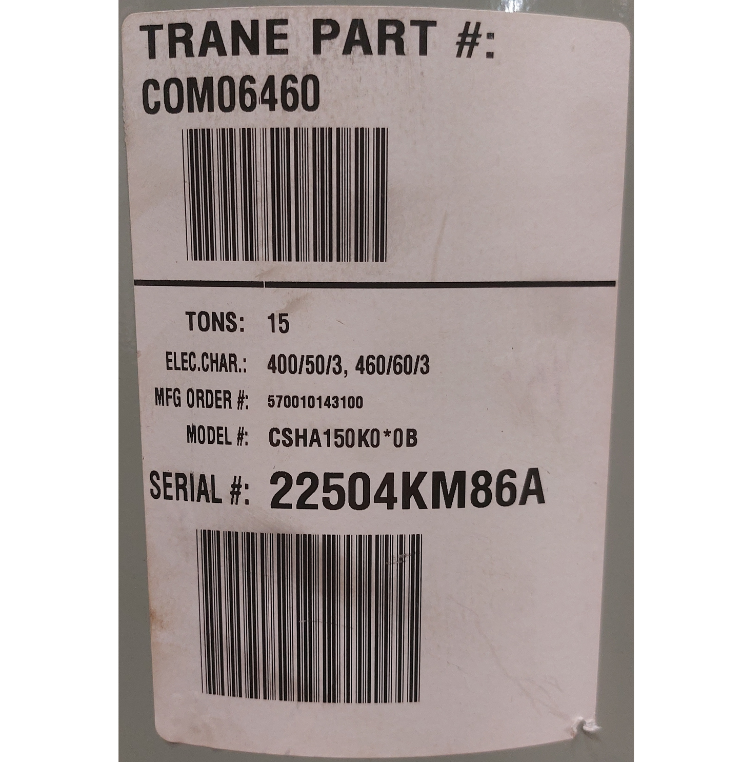 Trane CSHA-150K-0*0B Compressor - 15 Ton