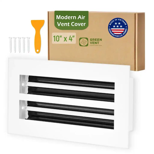 10x4 White Premium Aluminum Linear Slot Diffuser – Modern Design