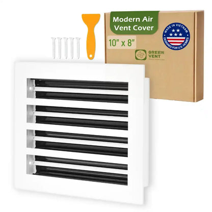 10x8 White Premium Aluminum Linear Slot Diffuser – Modern Design (Duct Opening)
