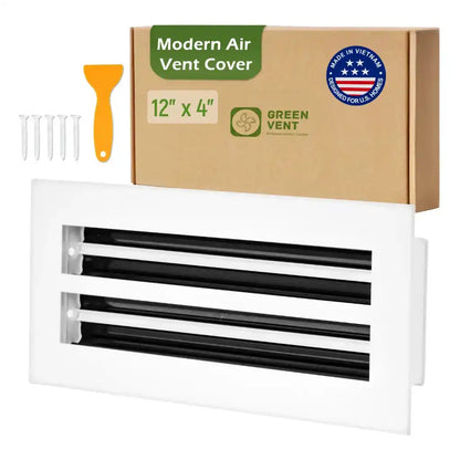 12x4 White Premium Aluminum Linear Slot Diffuser – Modern Design (Duct Opening)