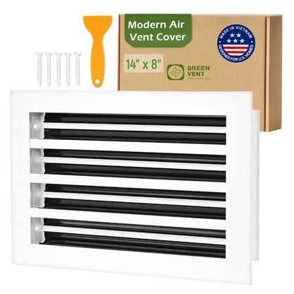 14x8 White Premium Aluminum Linear Slot Diffuser – Modern Design (Duct Opening)