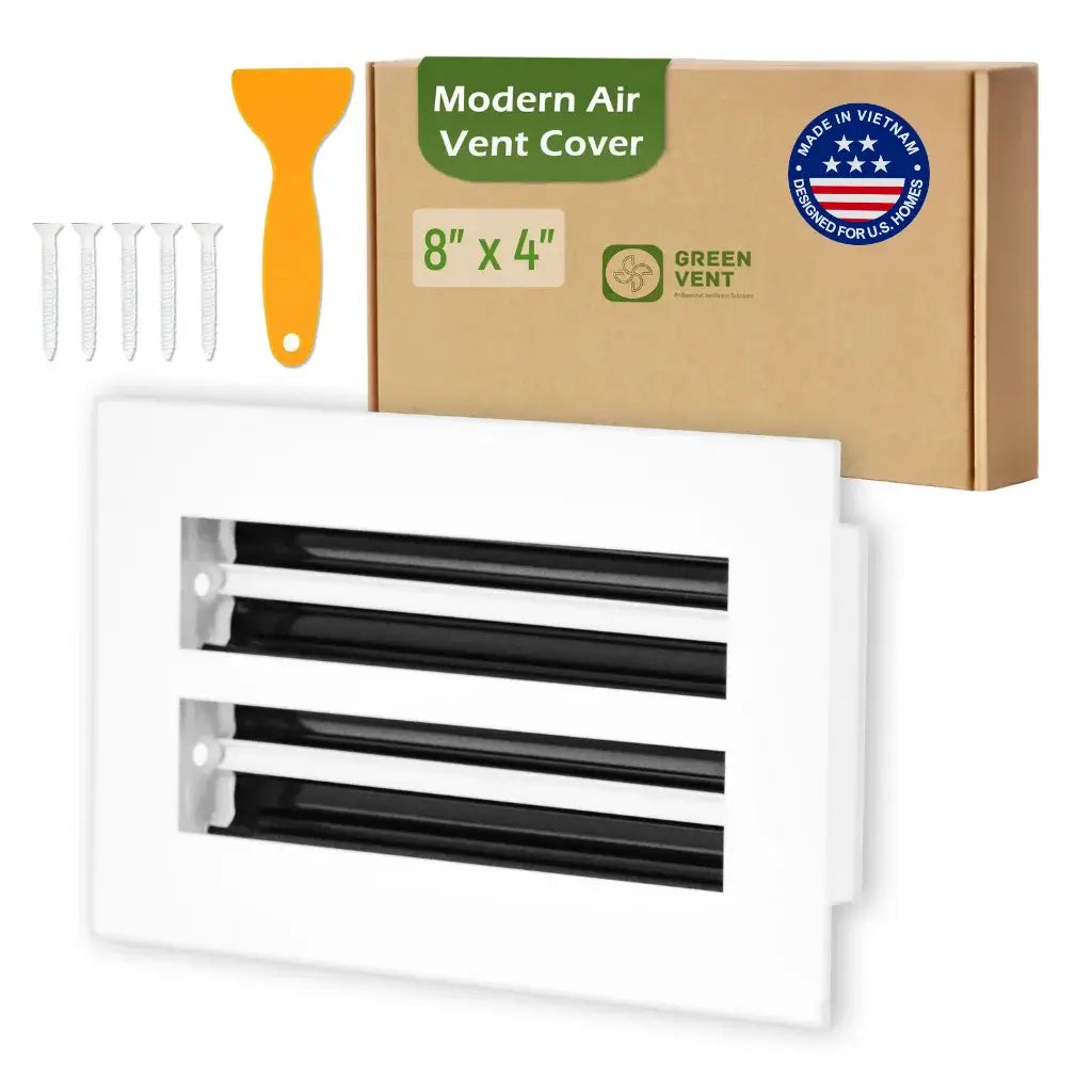 8x4 White Premium Aluminum Linear Slot Diffuser – Modern Design (Duct Opening)