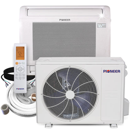 Pioneer® Quantum Ultra™ 16,000 BTU 23.8 SEER2 230V Floor/Low-Wall Mounted Console Ductless Mini-Split Air Conditioner Inverter Heat Pump Full Set