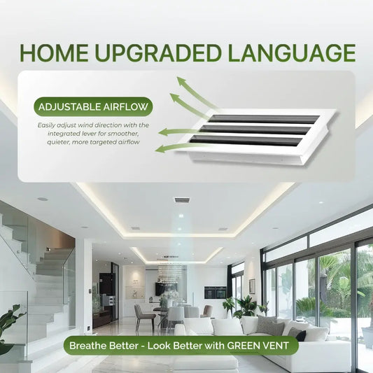 10x10 White Premium Aluminum Linear Slot Diffuser – Modern Design (Duct Opening)