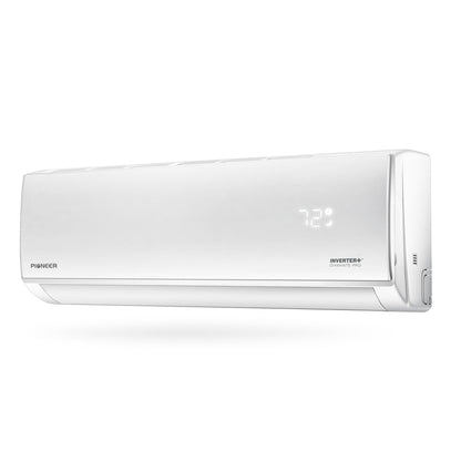 Pioneer® Diamante Pro™ 9,000 BTU 19 SEER2 115V High-Wall Ductless Energy-Star Mini-Split Air Conditioner Inverter Heat Pump with 16 Ft. Kit