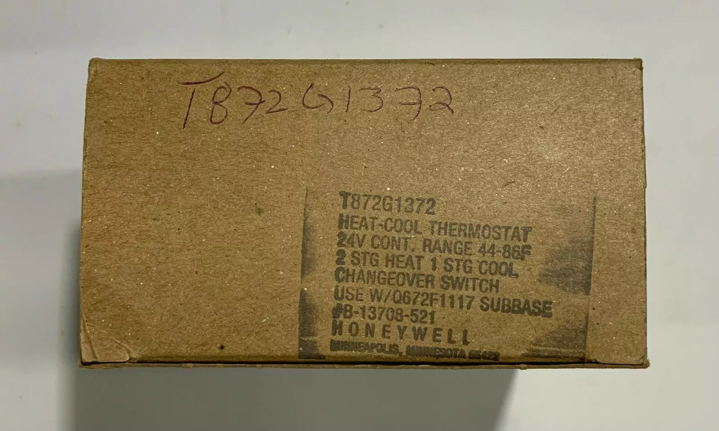 Honeywell T872G1372 Heat-Cool Thermostat