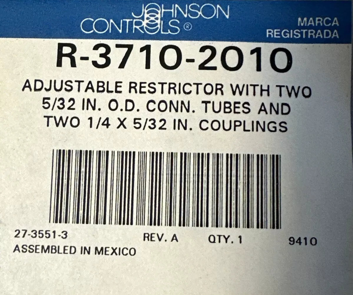 Johnson Controls R-3710-2010 Adjustable Restrictor