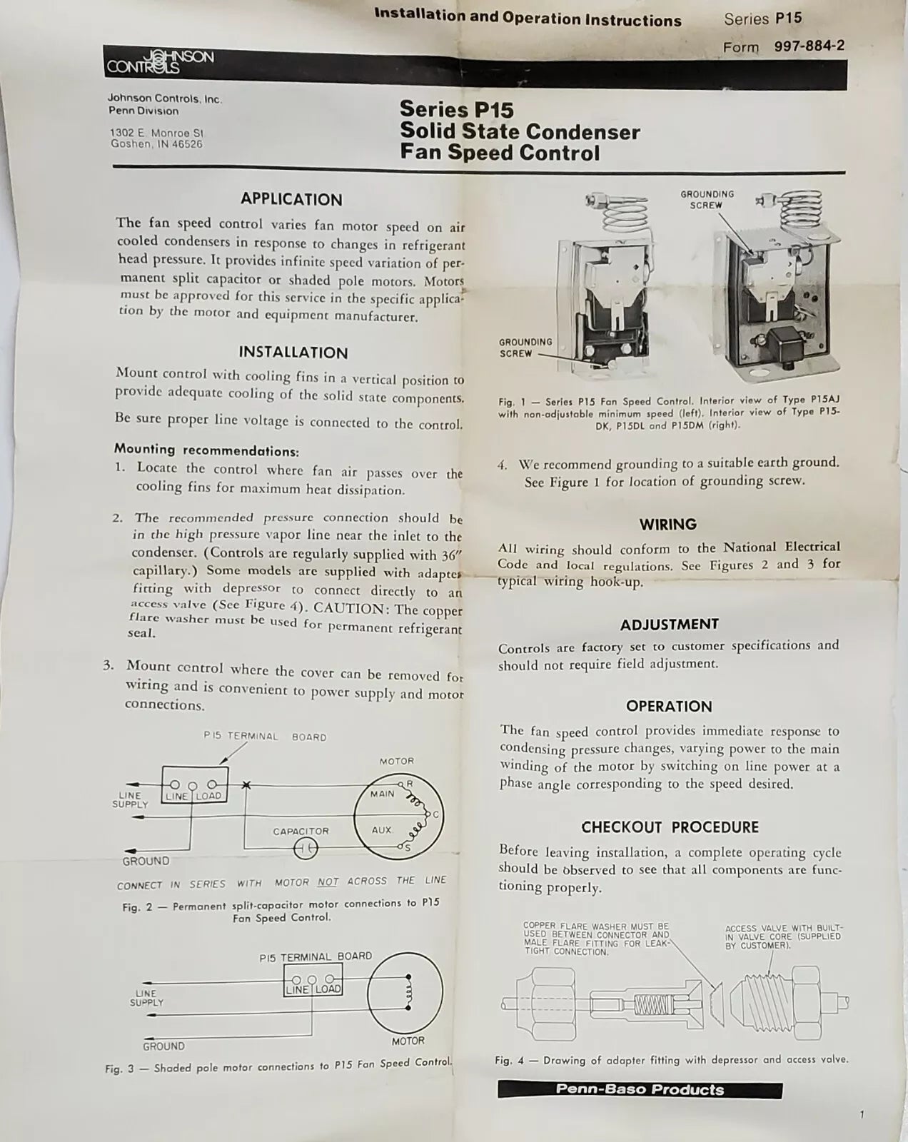 Penn P15AJ-32 Fan Speed Control