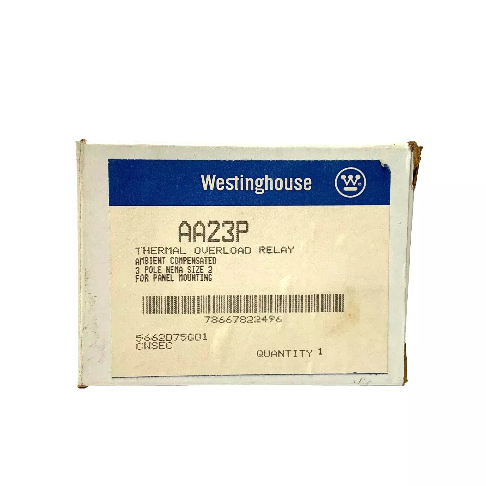 Westinghouse AA23P Overload Relay