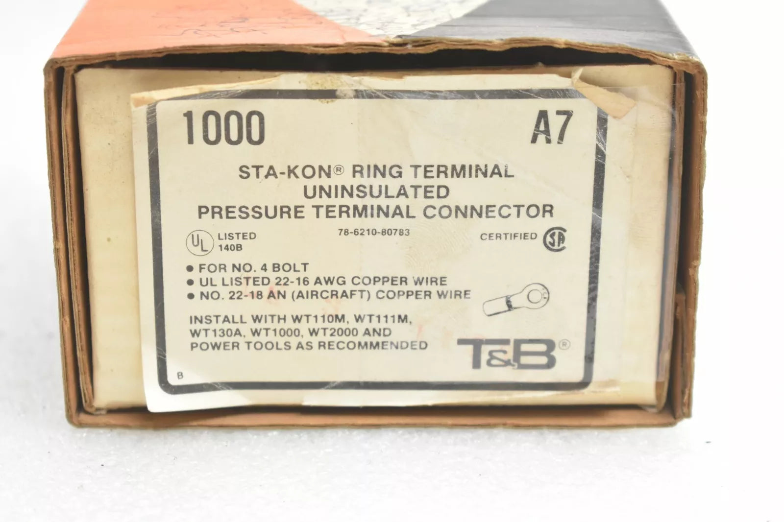 THOMAS & BETTS A7 STA-KON UNINSULATED PRESSURE TERMINAL CONNECTOR