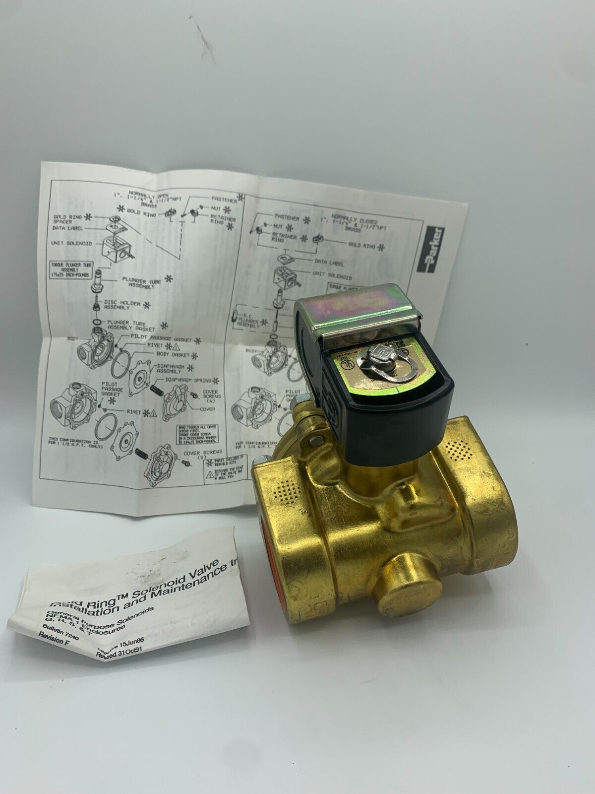 EDPACK# E030522R Gold Ring Solenoid Valve PARKER