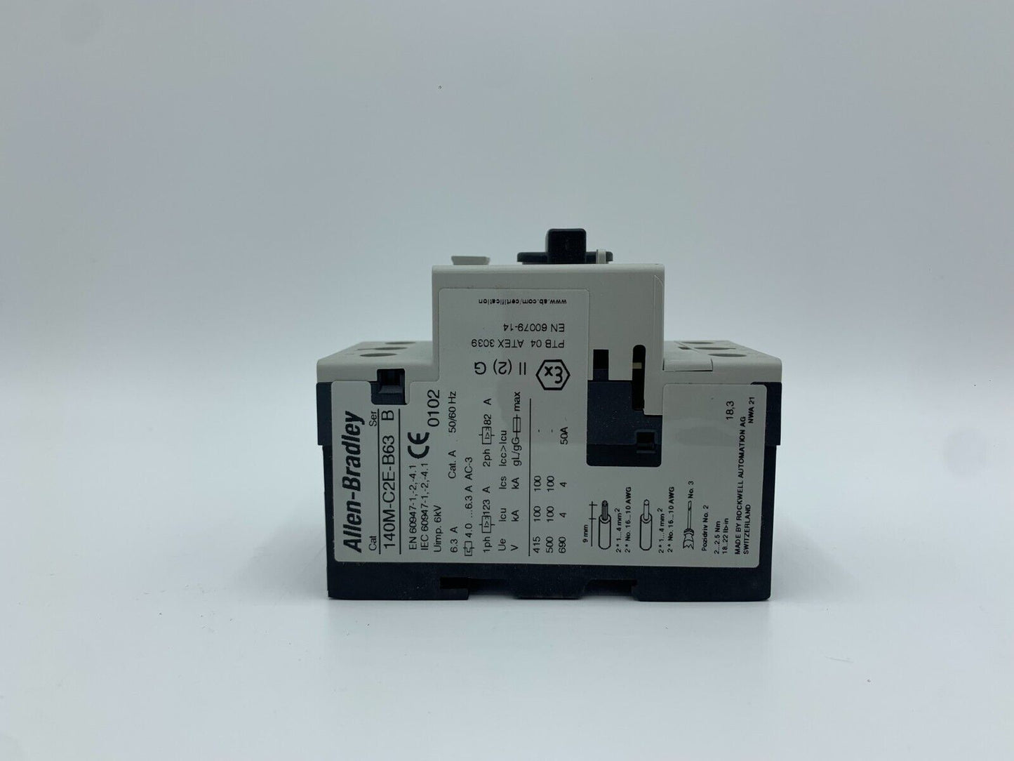 Allen-Bradley 140M-C2E-B63-CX-MT 4 - 6.3A Motor Protection Circuit Breaker