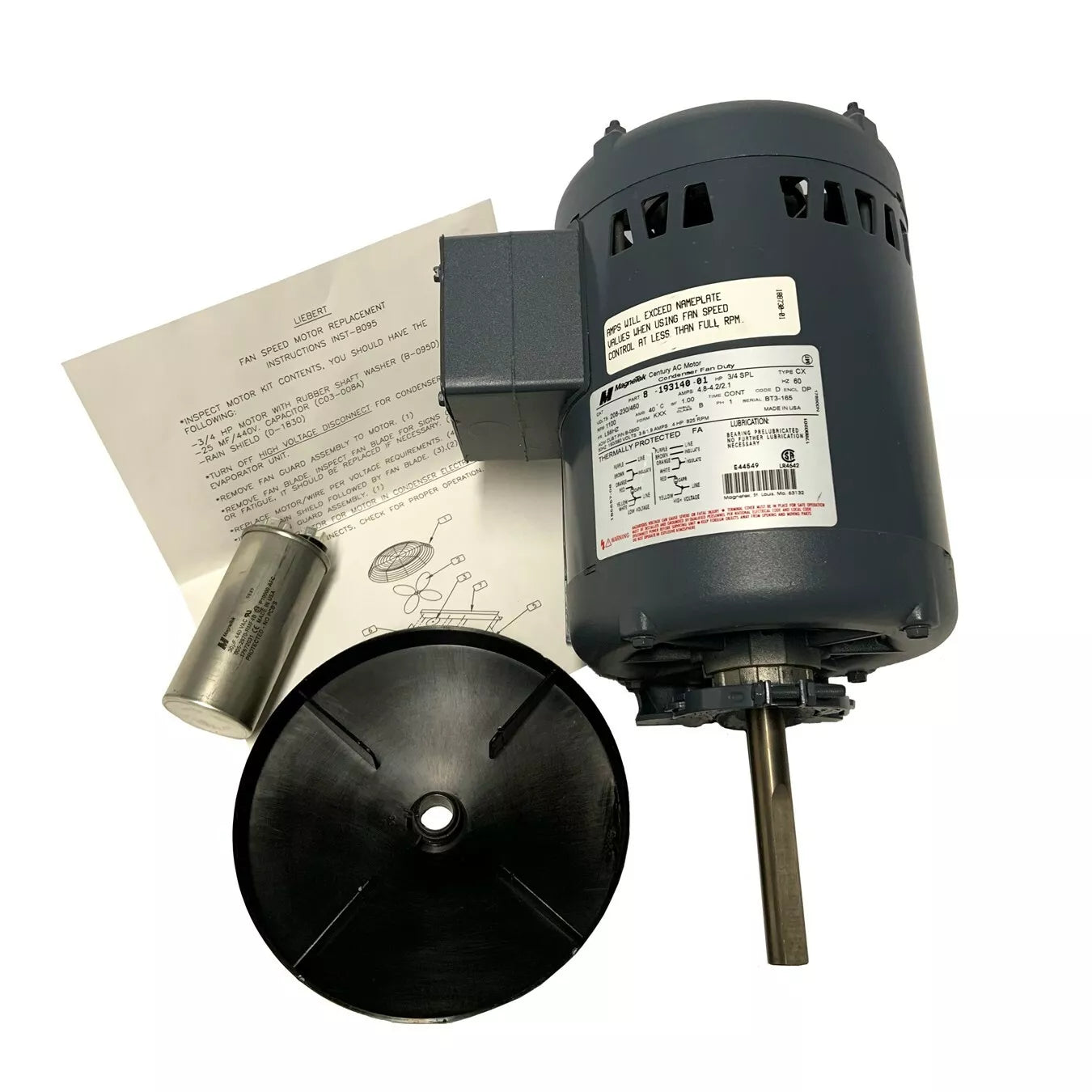 Magnetek 8-193140-01 Condenser Fan Motor, Permanent Split Capacitor KIT-095D