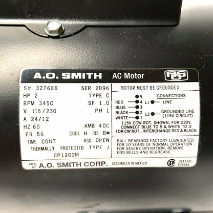 A.O. Smith CP1202M / 327686 AC Motor