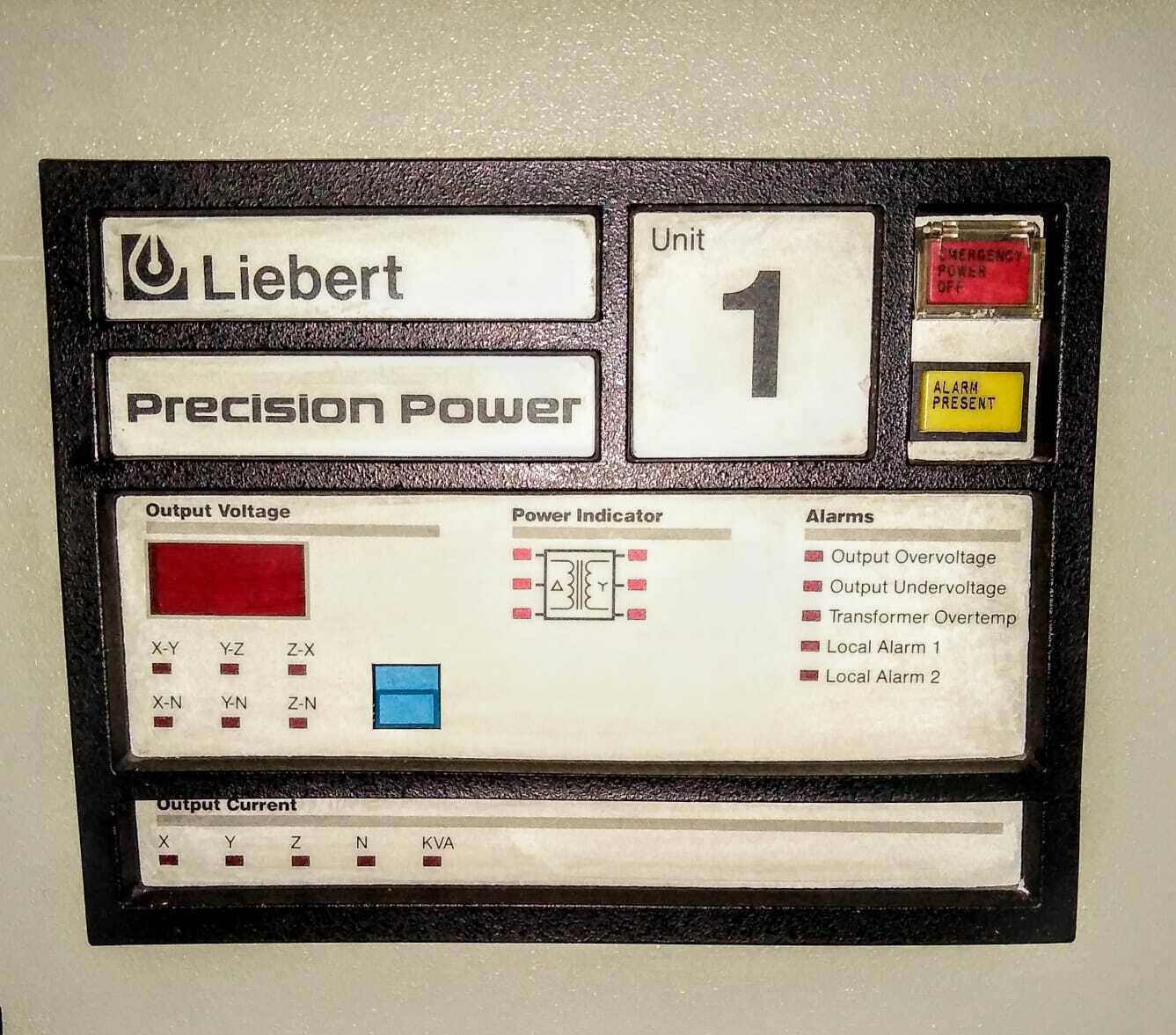 1 USED LIEBERT UNINTERRUPTIBLE POWER SYSTEM W/ TRANSFORMER CAB