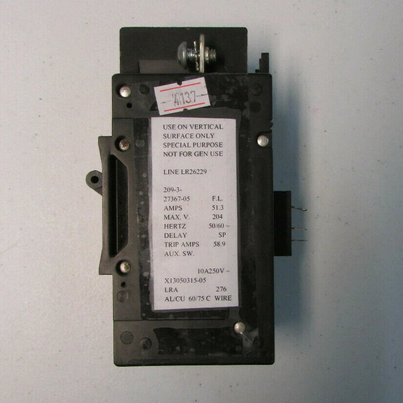 Airpax LR26229 Circuit Breaker 3Pole 51.3AMP 204V