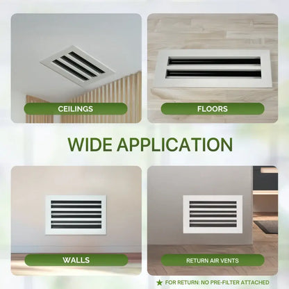 14x6 White Premium Aluminum Linear Slot Diffuser – Modern Design (Duct Opening)